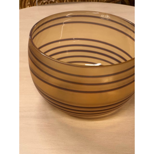 Roberto Faccioli for Arcade Murano Glass Bowl For Sale - Image 9 of 12
