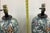 Art Nouveau Pair of Art Nouveau Floral Cloisonné-Style Ceramic Table Lamps With Hollywood Provenance For Sale - Image 3 of 4