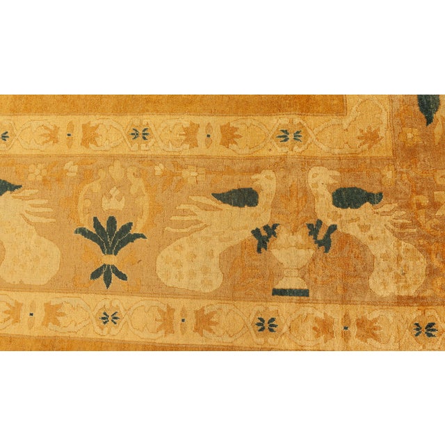 1920s Indian Lahore Hand Knotted Wool Rug For Sale - Image 4 of 9