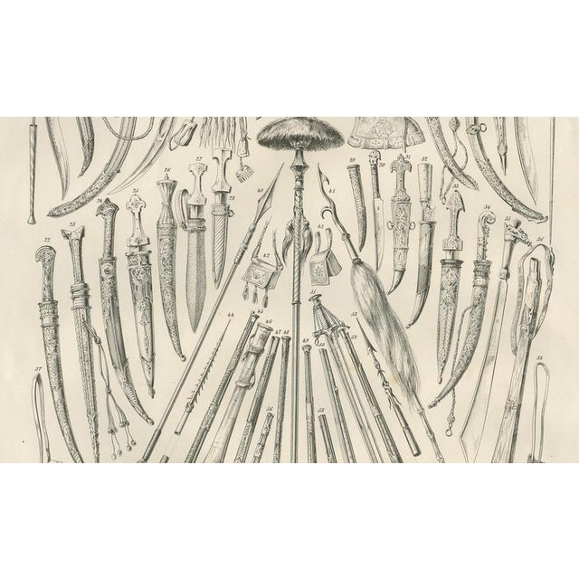 Heinrich von Mayr, Oriental Arms and Daggers Study from Maximilian in Bavaria, 1846, Print For Sale - Image 4 of 10
