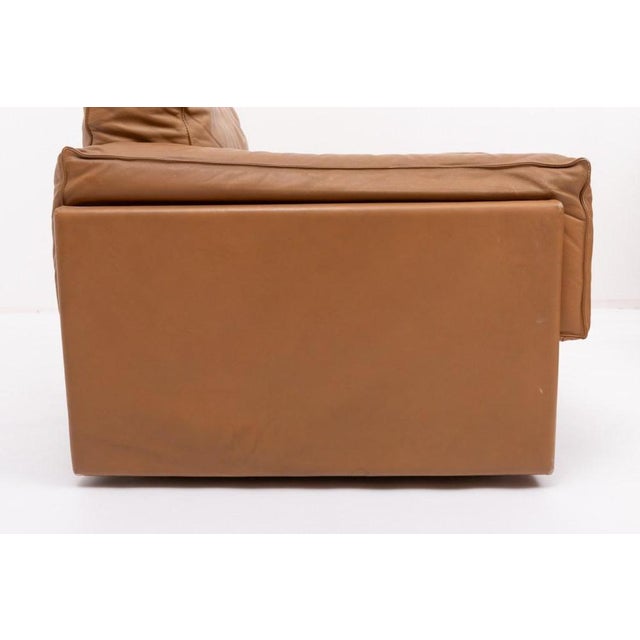 Animal Skin Italian Cognac Leather Club Armchairs, Set of 2 For Sale - Image 7 of 11