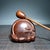 Vintage Chinese Boxwood "Lotus" Wooden Fish (Muyu) With Mallet - 115g For Sale - Image 4 of 9