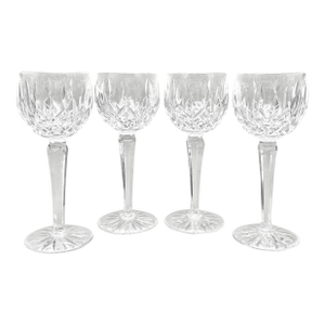 Vintage Waterford Crystal “Lismore” Hock Wine Glasses. Set of 4