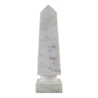 Italian Marble Pedestal Obelisk For Sale