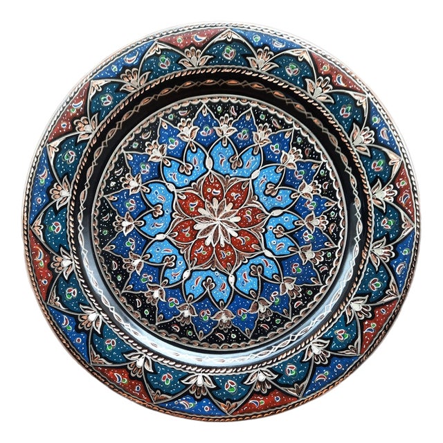 Hand Carved Flower Design Office Desk Tray For Sale