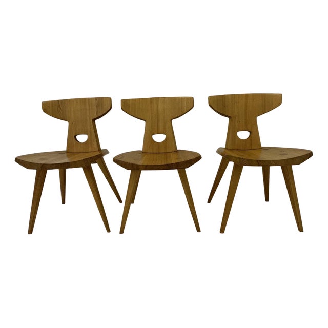 Dining Chairs in Pine from Jacob Kielland-Brandt, Denmark, 1960s, Set of 3 For Sale