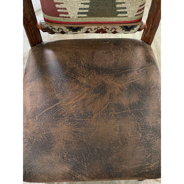 Brown Old Hickory Dining Chairs For Sale - Image 8 of 9