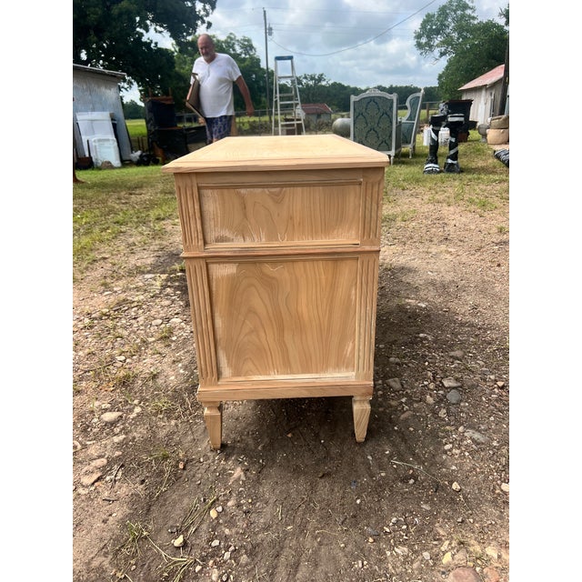 Wood French 19th Century Louis XVI Bleached Walnut Chest of Drawers or Commode For Sale - Image 7 of 12