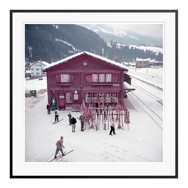 Toni Frissell 'Alpine Railway Station' Archival Pigment Print Framed in Black For Sale