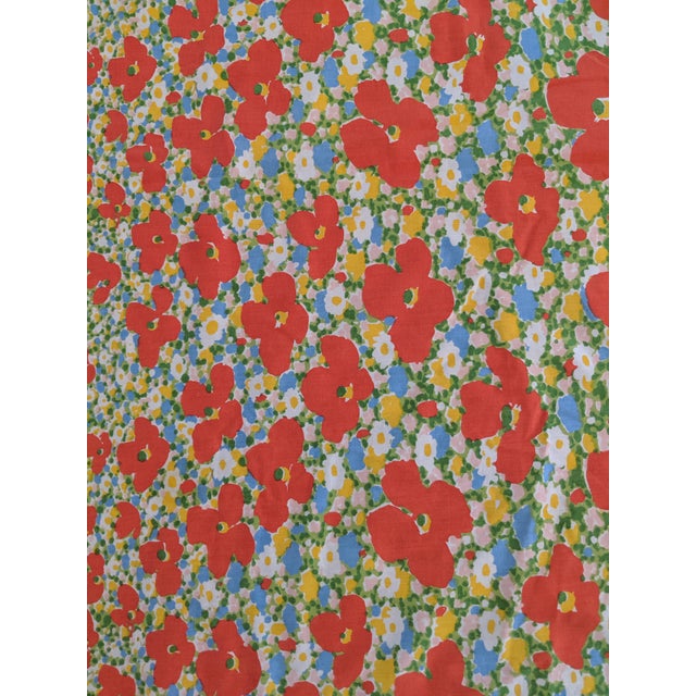 Vintage 1960s Floral Shower Curtain In Pristine Condition Very Preppy Palm Beach Regency Style!