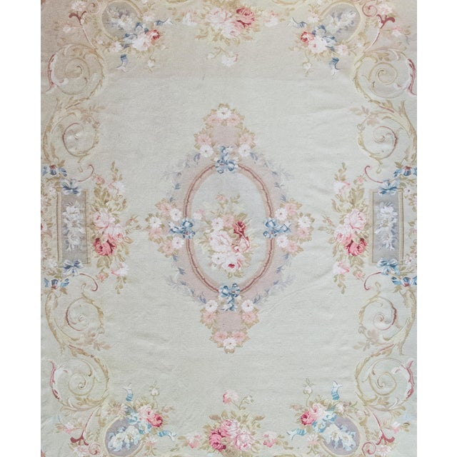 Late 20th Century Indian Aubusson Rug For Sale - Image 4 of 15