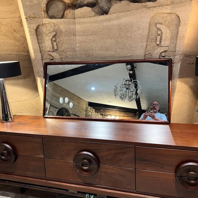 Widdicomb 1950s Robsjohn-Gibbings for Widdicomb Wall Mirror For Sale - Image 4 of 9