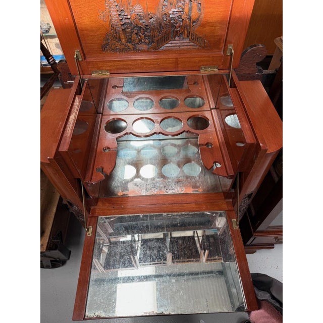 Oriental Hardwood Cocktail Cabinet, 1960s For Sale - Image 14 of 15