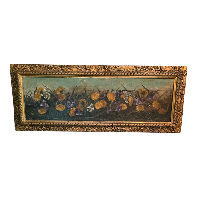 Antique Signed Painting Wiggin Flowers Masterpiece - Signed For Sale