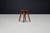 Rustic Mid-Century Modern French Beech Stool, 1960 For Sale - Image 3 of 12