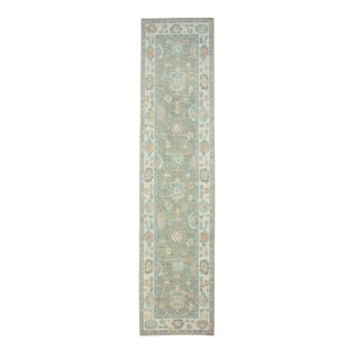 Turkish Oushak Runner Rug 2'10" x 12' #17815 For Sale