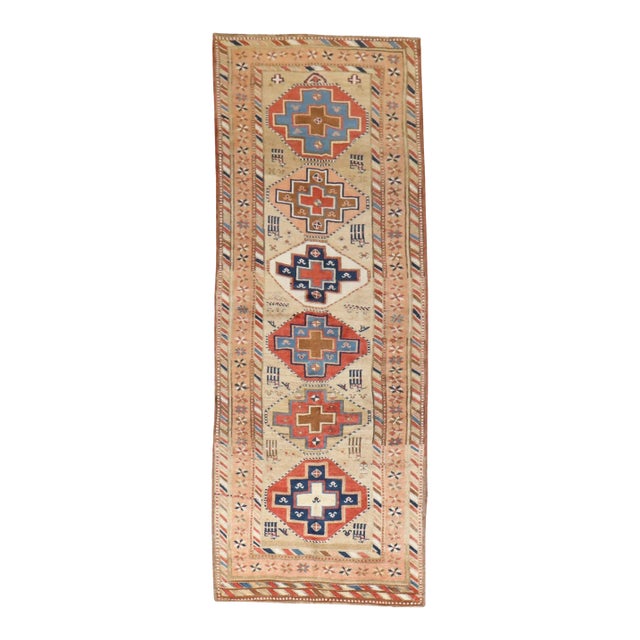 Vintage Zabihi Collection Persian Tribal Runner - 3'7" x 10' For Sale