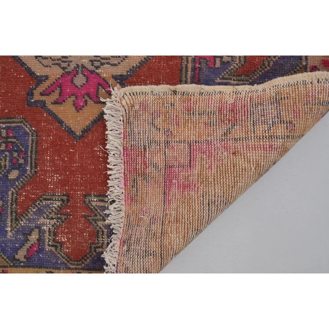 Turkish Kurdish Burnt Orange Floor Carpet For Sale - Image 3 of 10