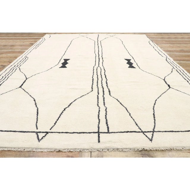 Textile Large Neutral Moroccan Area Rug - 10'03 X 13'10 For Sale - Image 7 of 9