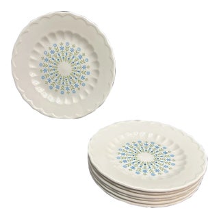 Vintage Mid-Century Modern Knowles Dolly Madison Salad Plates 7.75” - Set of 7 For Sale