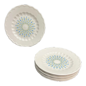 Vintage Mid-Century Modern Knowles Dolly Madison Salad Plates 7.75” - Set of 7