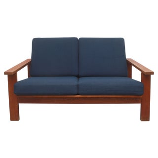 Teak 2-Seater Sofa by Hans J. Wegner for Getama, 1965 For Sale