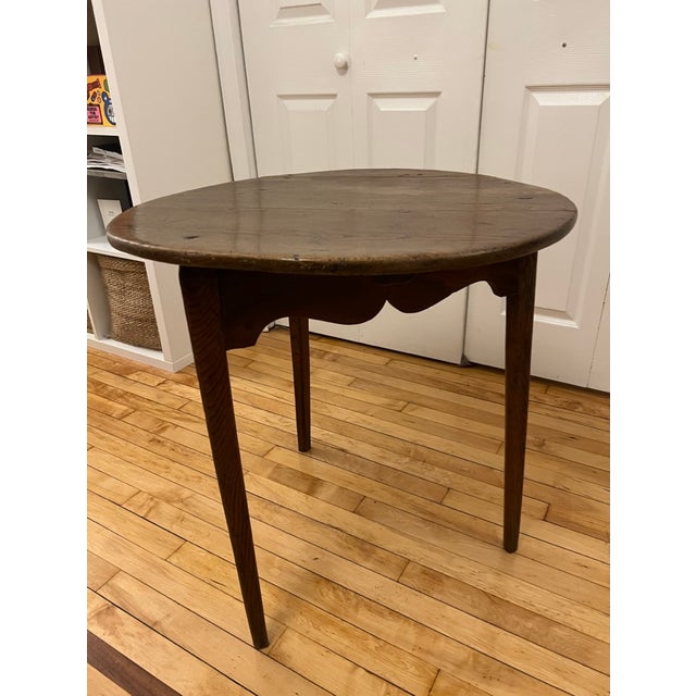 18th Century Antique English Elm Cricket Table For Sale - Image 10 of 11