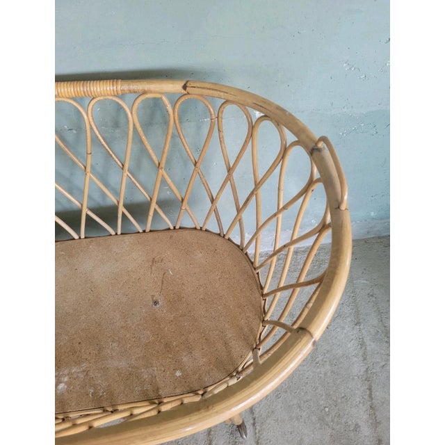 Bamboo Cradle with Wheels For Sale - Image 4 of 11