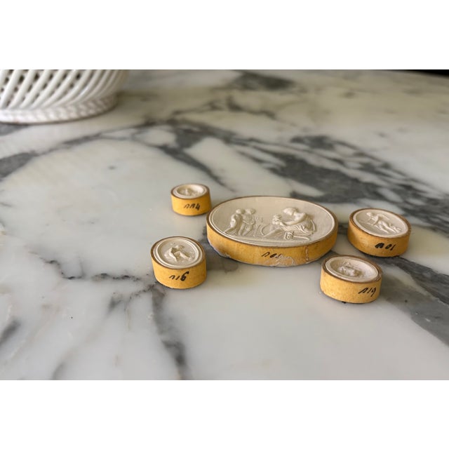Antique Italian Grand Tour Plaster Intaglios - Set of 5 (Group #8) For Sale - Image 4 of 10