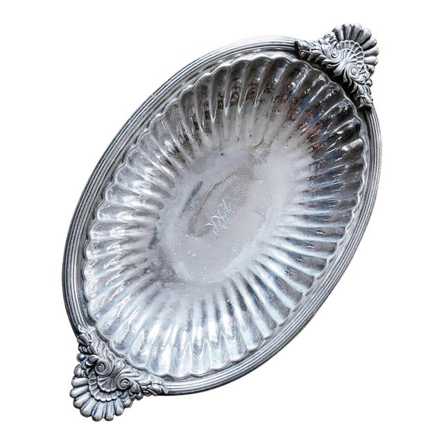 Antique Silver Plated Pennsylvania Railroad Pedestal Serving Dish For Sale