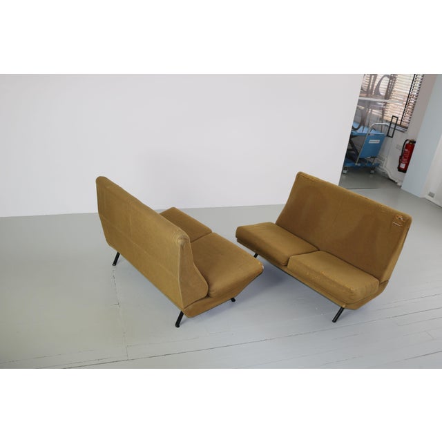 Two-Seater Triennale Sofas by Marco Zanuso for Arflex, 1950, Set of 2 For Sale - Image 15 of 18