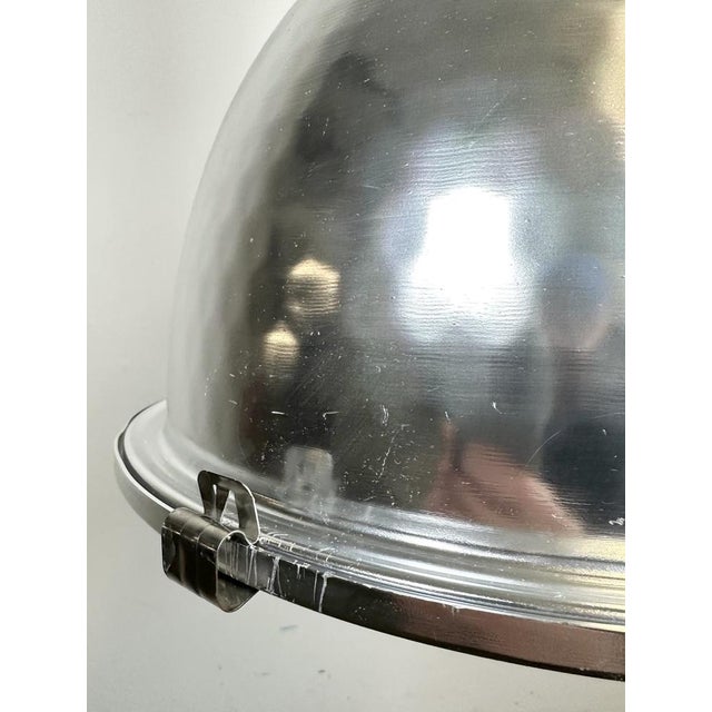 Metal Industrial Pendant Lamp with Glass Cover by Charles Keller for Zumtobel, 1990s For Sale - Image 7 of 17