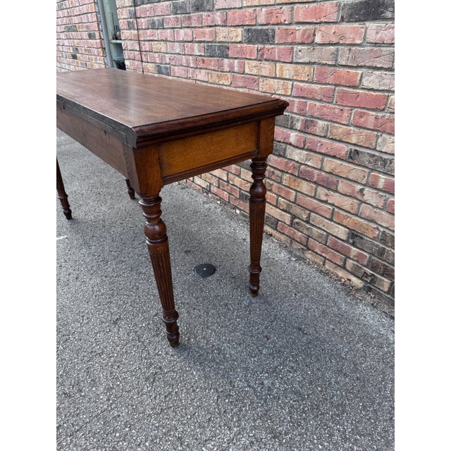 19th Century English Oak Console Side Table For Sale - Image 12 of 14