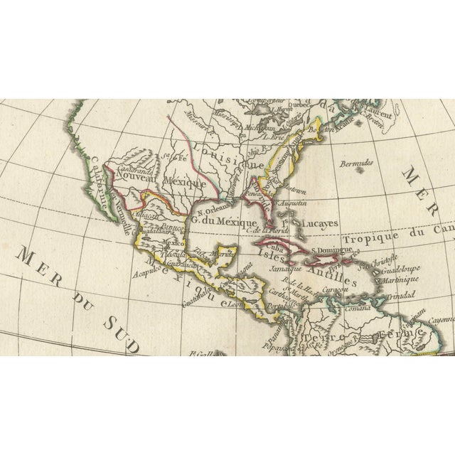 Map of the Americas by Robert De Vaugondy, 1757 For Sale - Image 5 of 11