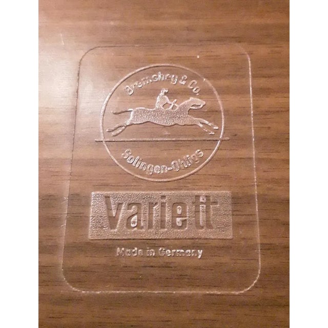 Vintage German Side Table with Gray Metal Frame on Wheels from Bremshey, 1960s, in Very Good conditions. Designed 1960 to...