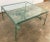 Mid 20th Century Vintage Green Leaf Motif Iron Glass Top Coffee Table For Sale - Image 5 of 9