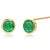 Matched Cabochon Emerald 1.15 Carat Bezel Set 14 Karat Yellow Gold Earrings - 2 Pieces For Sale - Image 4 of 5