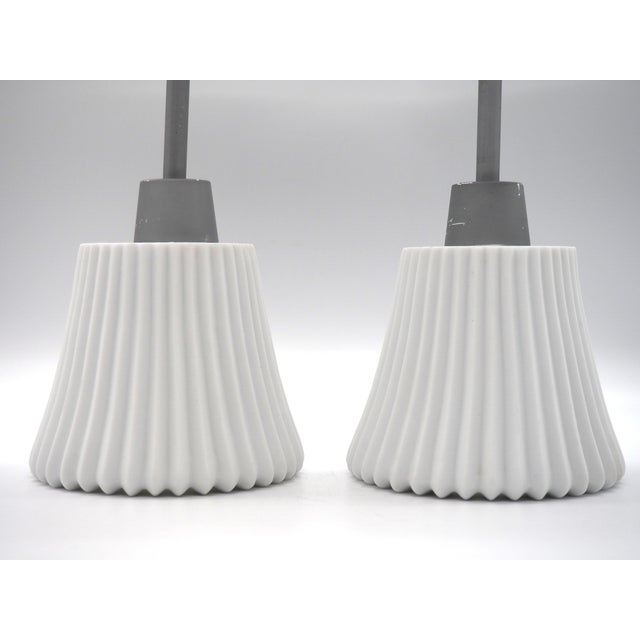 Contemporary White Ceramic Stilleben Pendant Lamp by IKEA, Sweden, 1990s, Set of 2 For Sale - Image 3 of 11