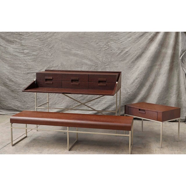1990s Elios Collection Bench, 2 Nightstands & Auxiliary Table by Antonio Citterio for Maxalto, Set of 5 For Sale - Image 5 of 12