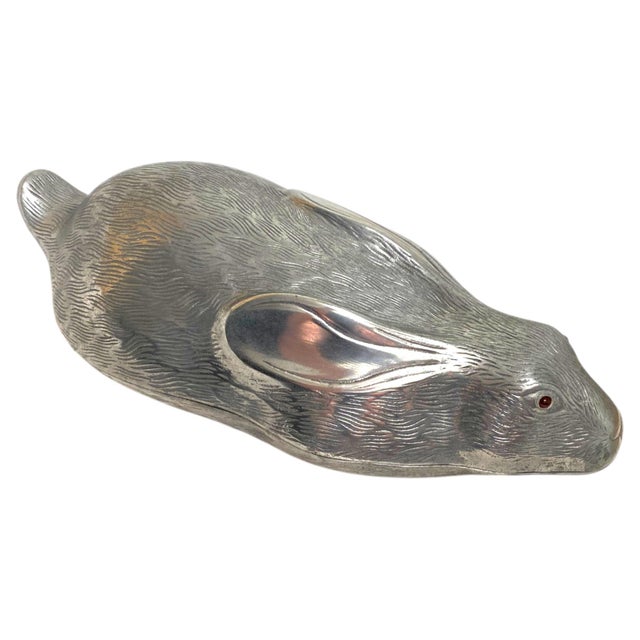 Metal Arthur Court "Rabbit" Wine Cooler Vintage Metal Decor 1980 For Sale - Image 7 of 15