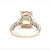 Traditional Natural Morganite Diamond Ring 14k Gold 4.26 TCW Certified, Size 5 For Sale - Image 3 of 15
