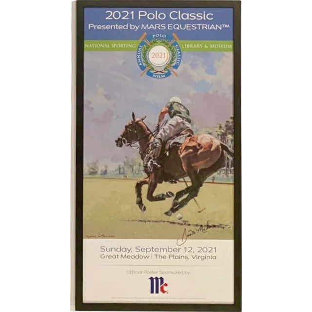 Signed 2021 NSLM Polo Classic Virginia Booth Malone Equestrian Framed Poster For Sale In Washington DC - Image 6 of 12