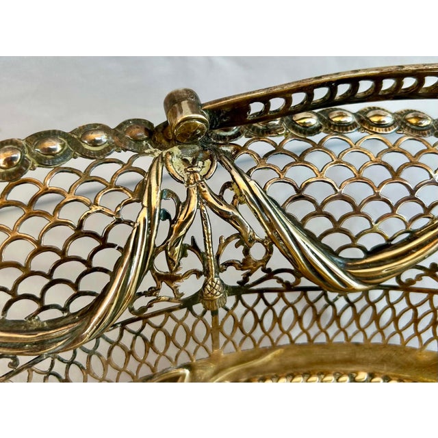 Late 18th Century Rare 18th Century English Sterling Silver Cake Basket by Burrage & Davenport, Circa 1775 For Sale - Image 5 of 11