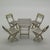 1970s Vintage Italian Handmade Silver 800 Folding Garden Table and Chairs Dollhouse Set, Arezzo, 1970s, Set of 5 For Sale - Image 5 of 14