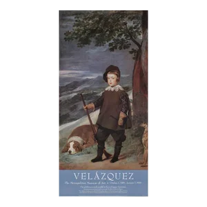 1989 Diego Velazquez 'Prince Baltasar as a Hunter' Renaissance Brown USA Offset Lithograph