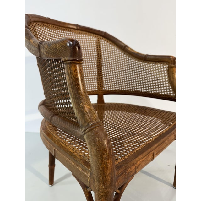 Vintage French Wicker Chair, 1980s For Sale - Image 3 of 12