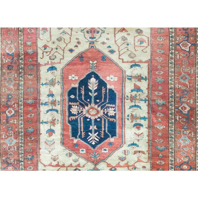Late 19th Century Late 19th Century Persian Serapi Rug For Sale - Image 5 of 14