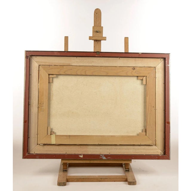 Quadro lake landscape signed and implemented in 1981 Oil on canvas, signed and dated with cornice Dimensions: width 75 x...