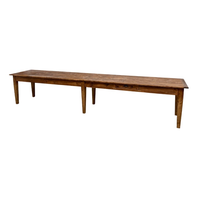 Vintage Farmhouse Table in Pine, 1950s For Sale