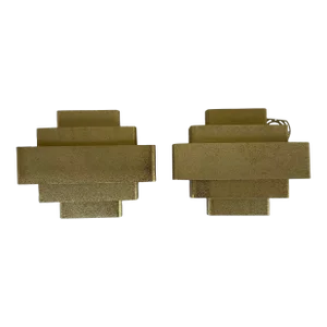 Global Views Modern Textured Brass Finished Babylon Sconces Pair